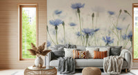 A tranquil subtle flower wall mural for your decor.

