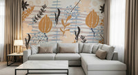 A serene watercolor flower wall mural for your decor.

