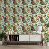 A classic botanical wallpaper for walls.

