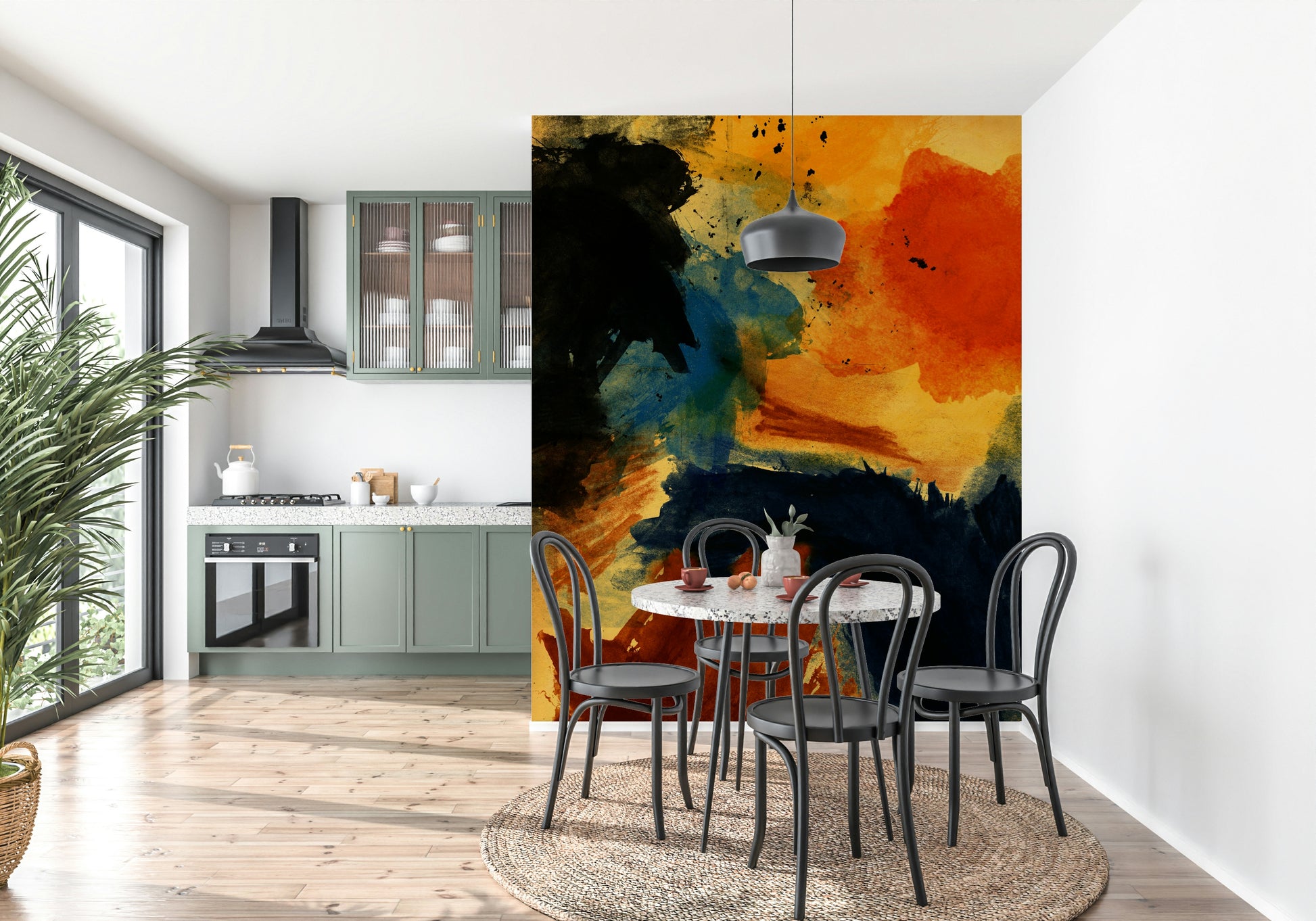 A serene energetic pattern wall mural for your decor.