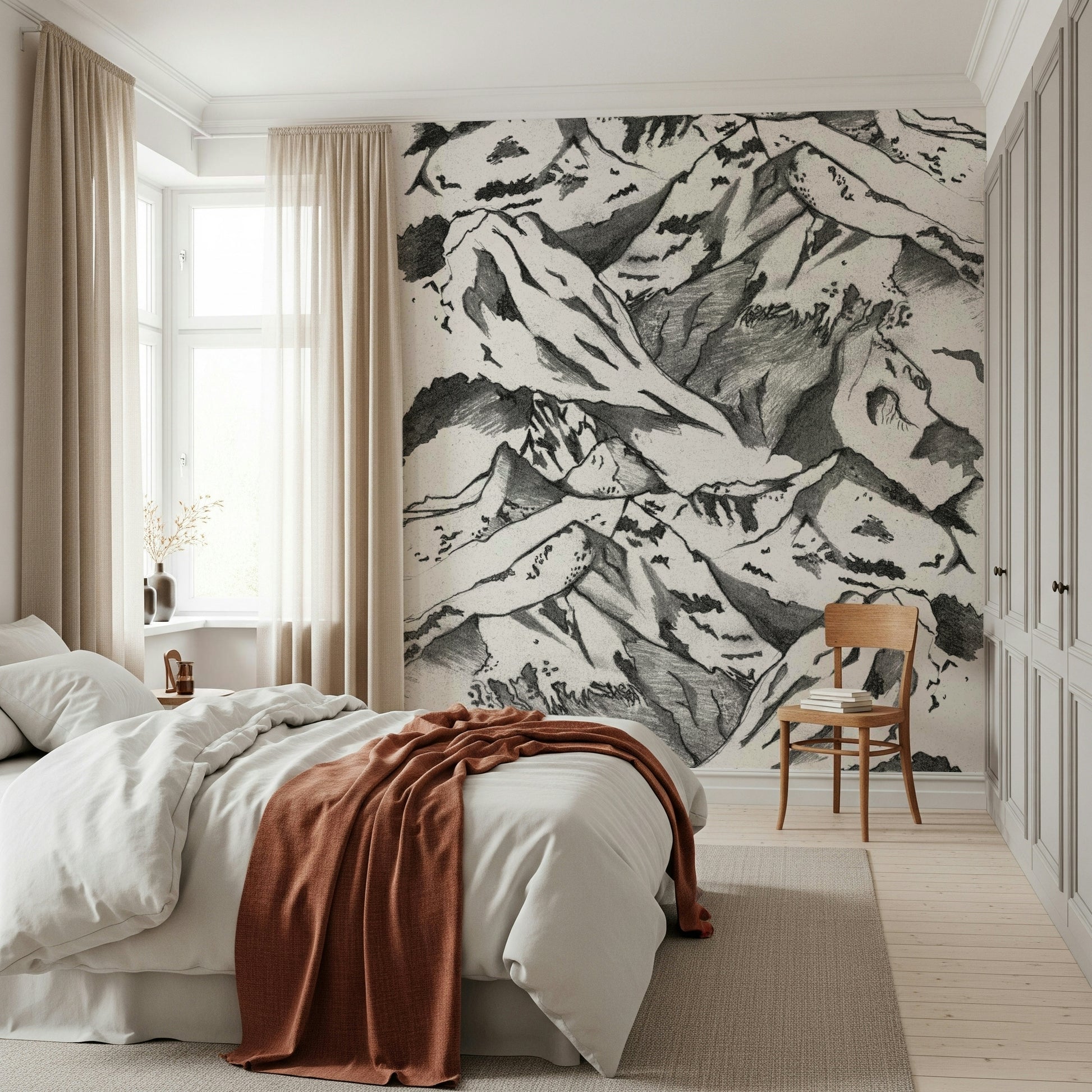 A classic mountain peak wallpaper for walls.

