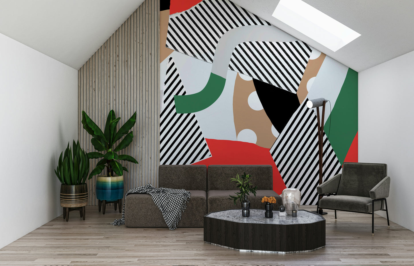 A graceful subtle liquid wall mural in rich, dynamic tones.

