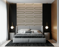 A contemplative mid-century design wallpaper mural for a feature wall.

