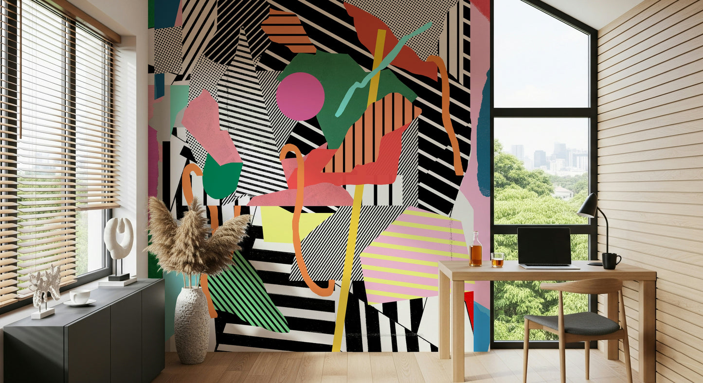 A beautiful modern art wall mural of delicate texture.