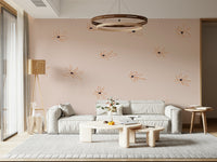 A beautiful subtle floral wallpaper mural for a modern home.