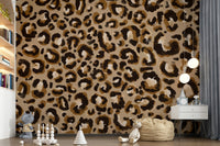 A beautiful modern art wall mural of an animal print.