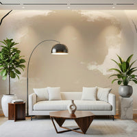 An artistic minimalist form mural for home decor.