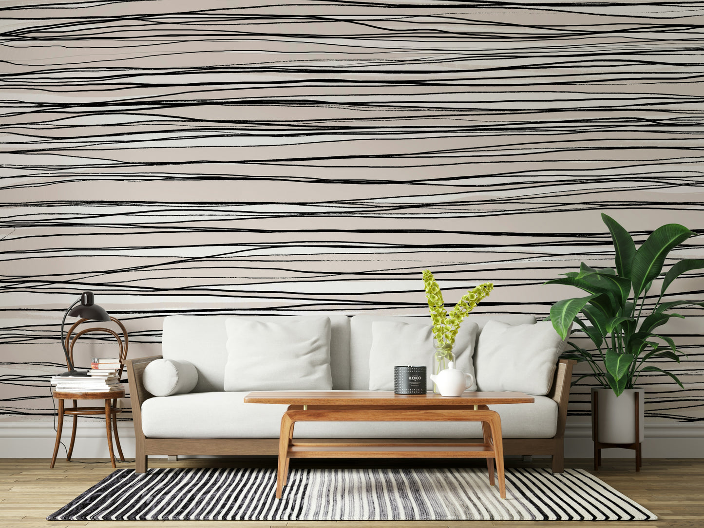 A classic abstract design wallpaper for walls.