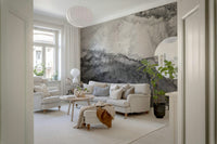 A calming ethereal design wallpaper mural that defines a space.