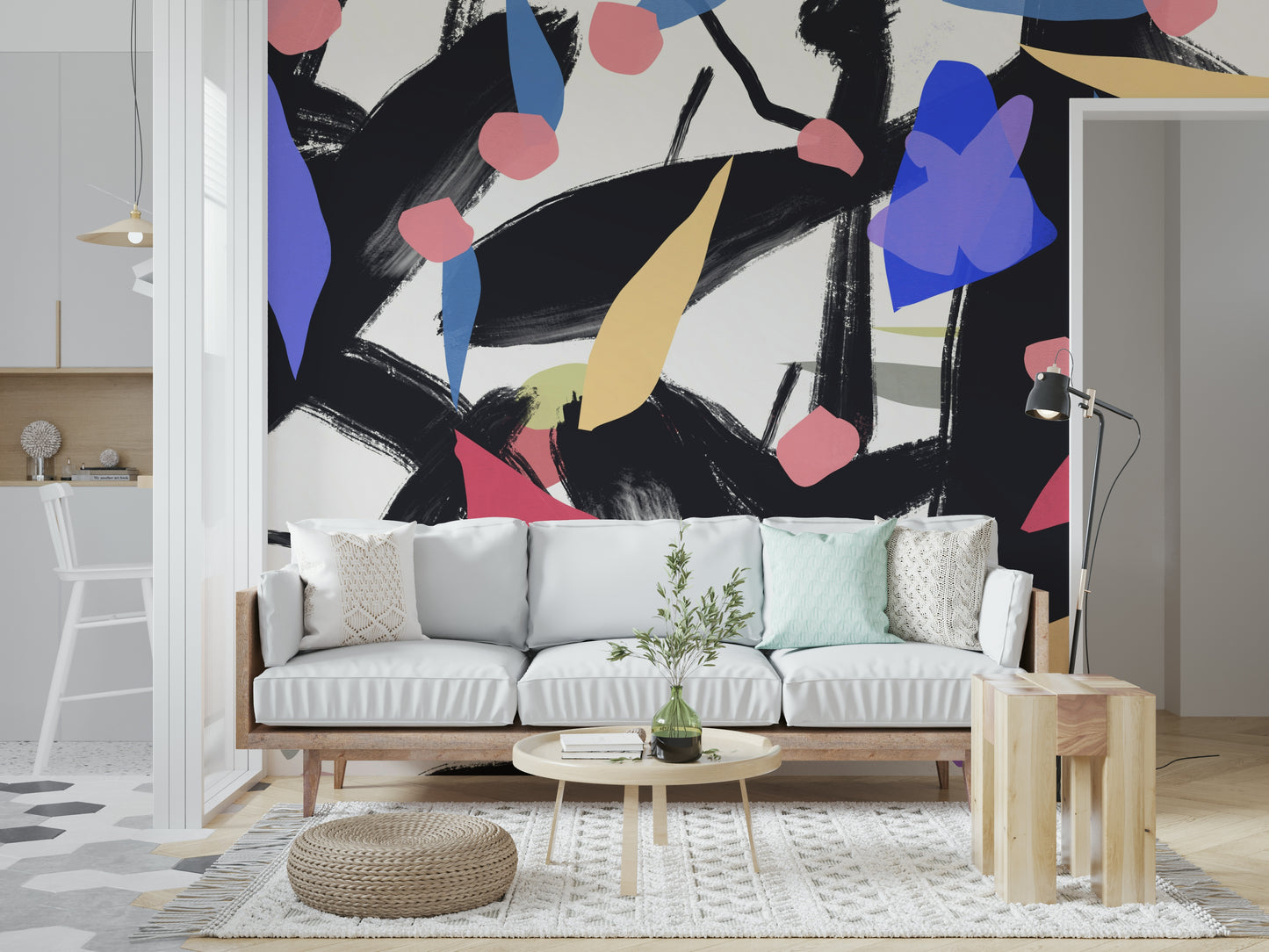 A classic abstract design wallpaper for walls.