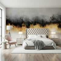 A graceful subtle pattern wall mural in soft, elegant tones.
