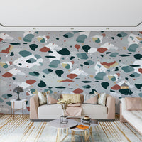 A serene modern pattern wall mural for your decor.