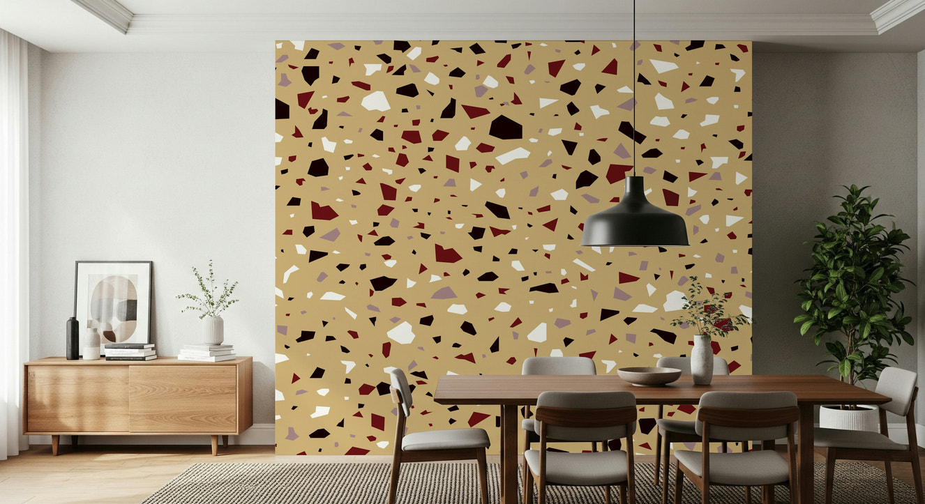 A beautiful abstract speckled wallpaper mural with subtle pattern.