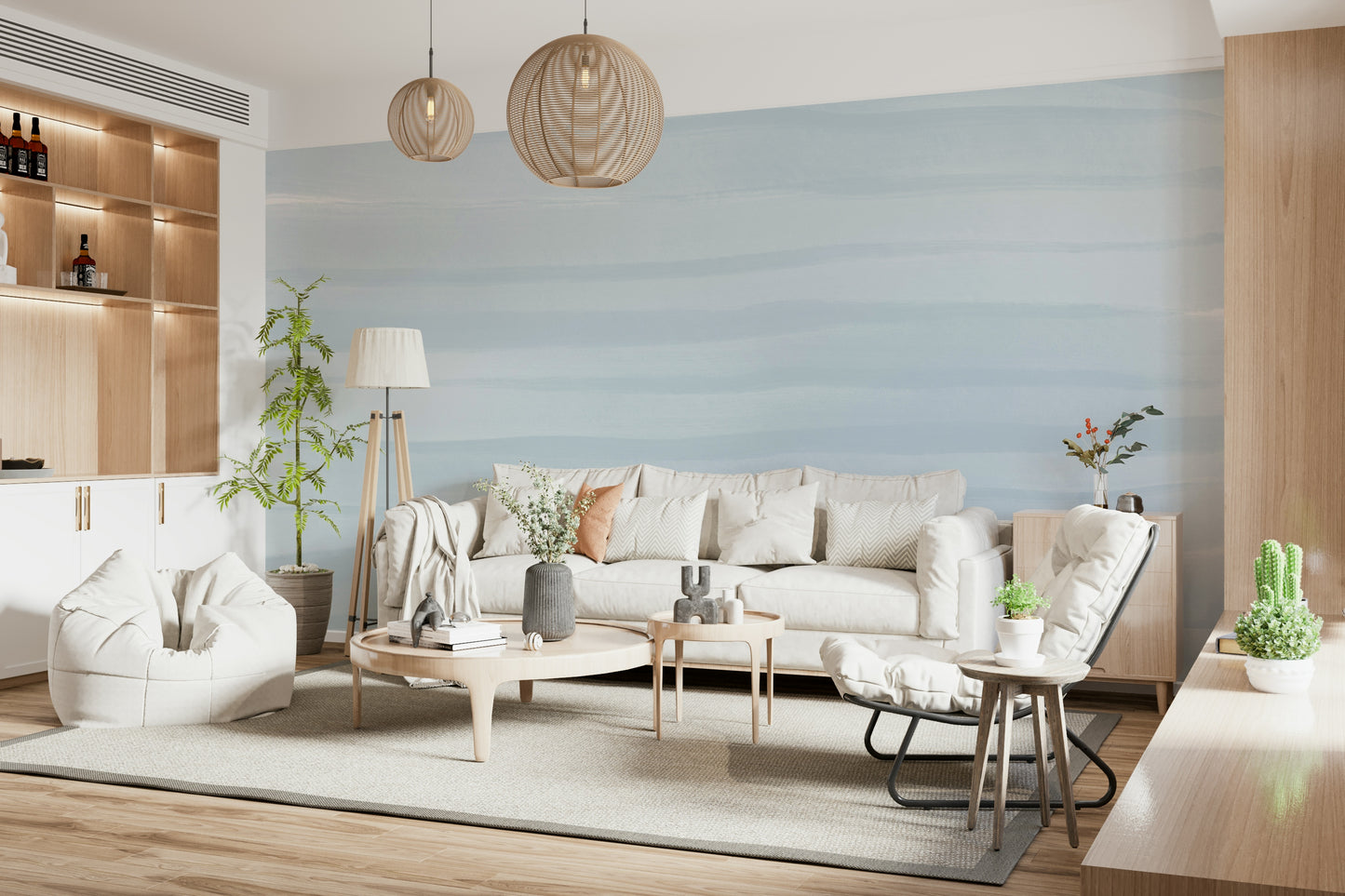 Soft Blue Tide Wall Mural - 2749518