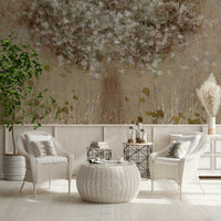 A serene subtle flower wall mural for your decor.