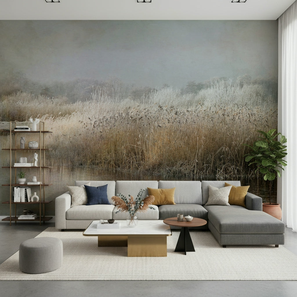 An artistic nature inspired mural for home decor.