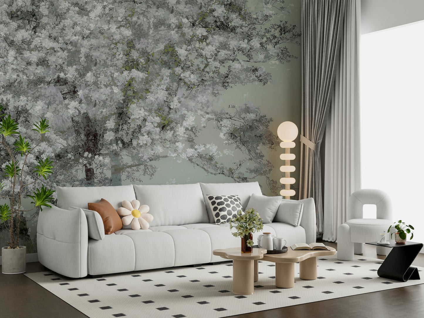 Floral Canopy Serenity Wall Mural -1518414