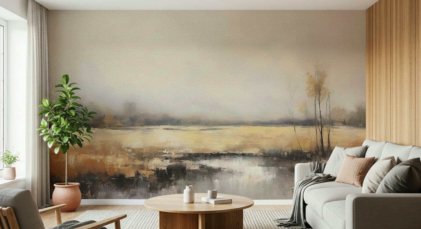 Golden Marsh Serenity Wall Mural -2816794