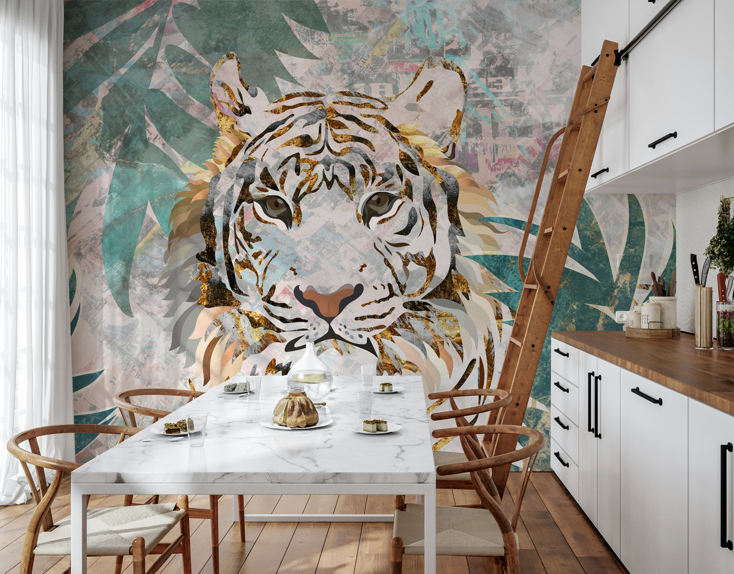 Majestic Jungle Tiger Wall Mural -2466444