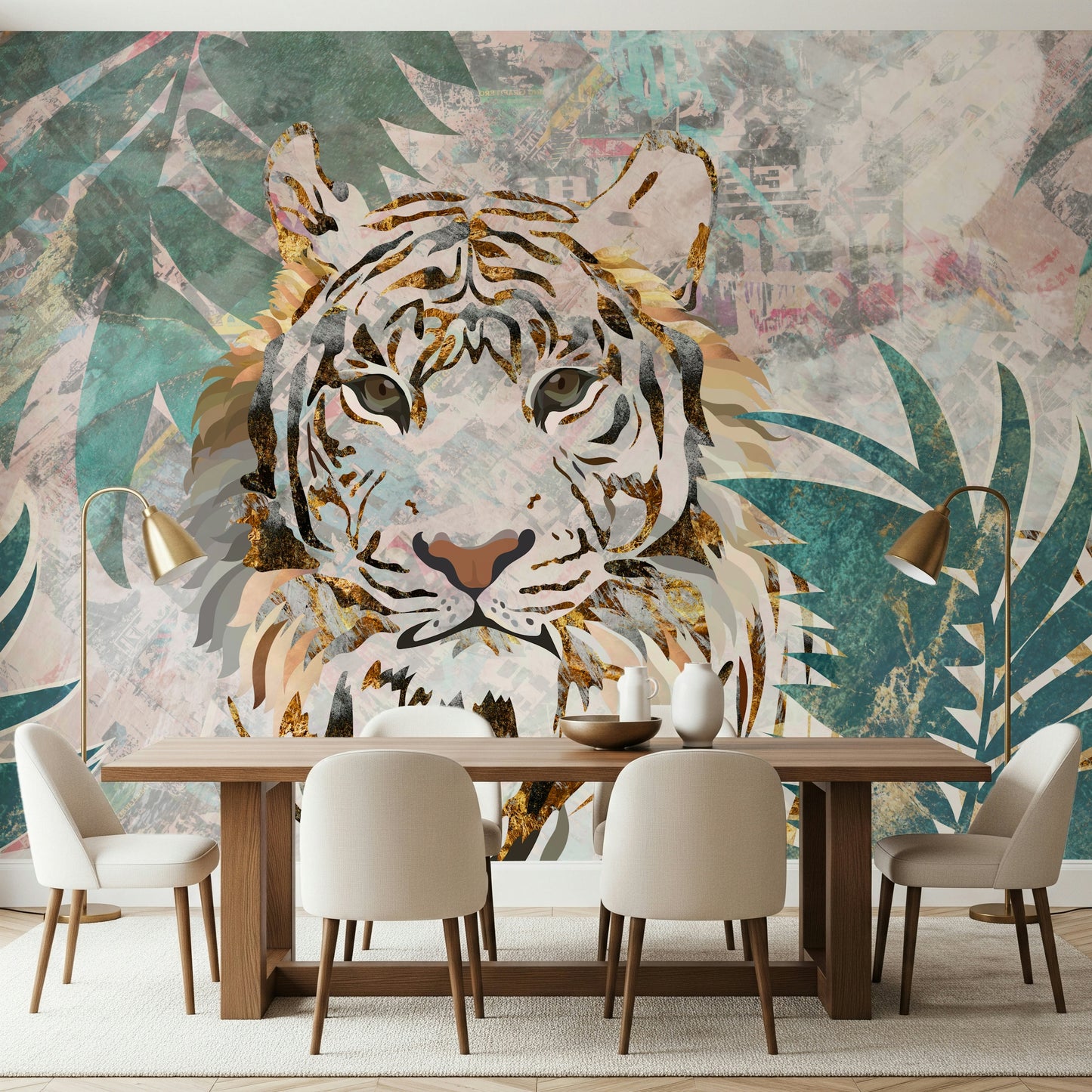 Majestic Jungle Tiger Wall Mural -2466444