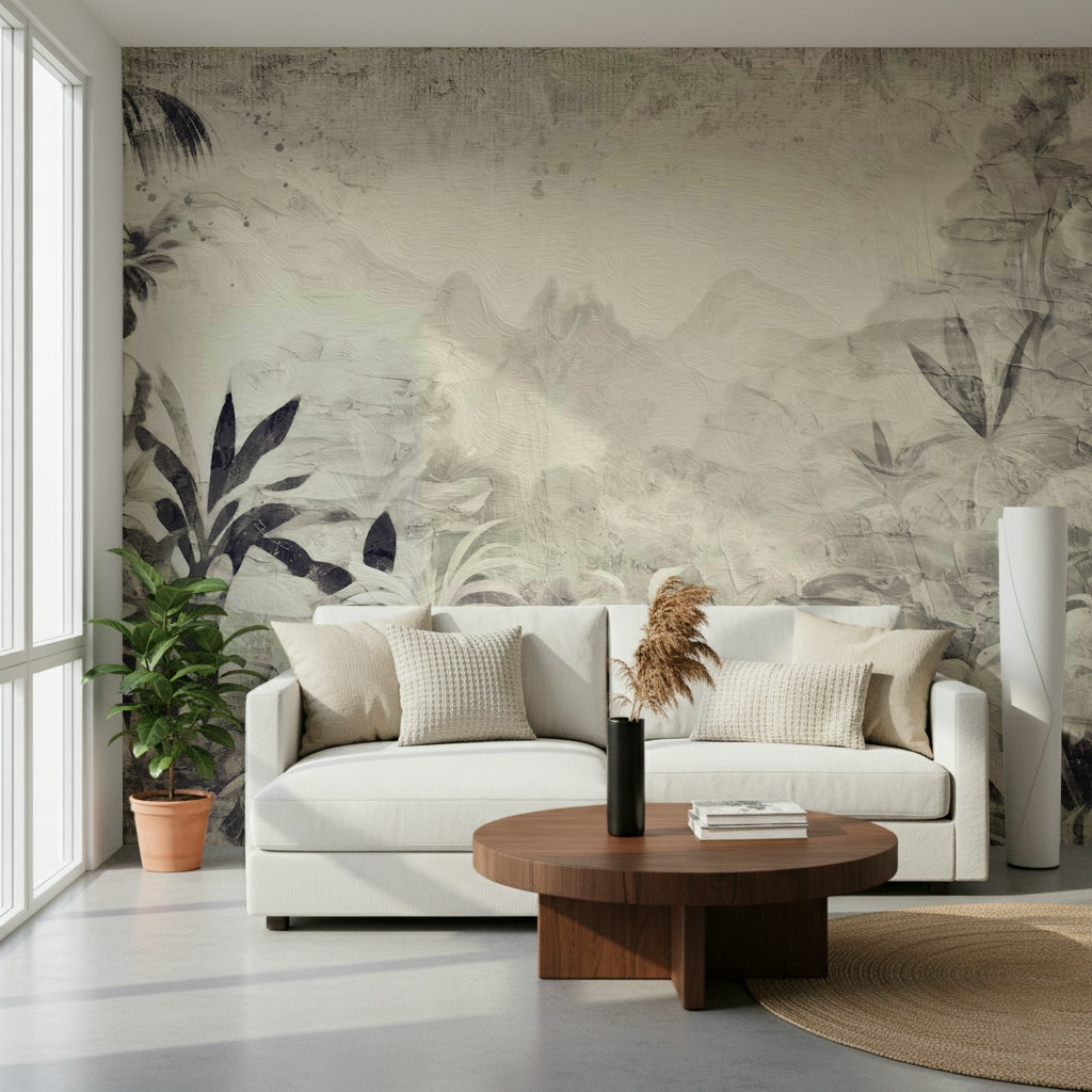 Monochrome Jungle Dream Wall Mural -2530925