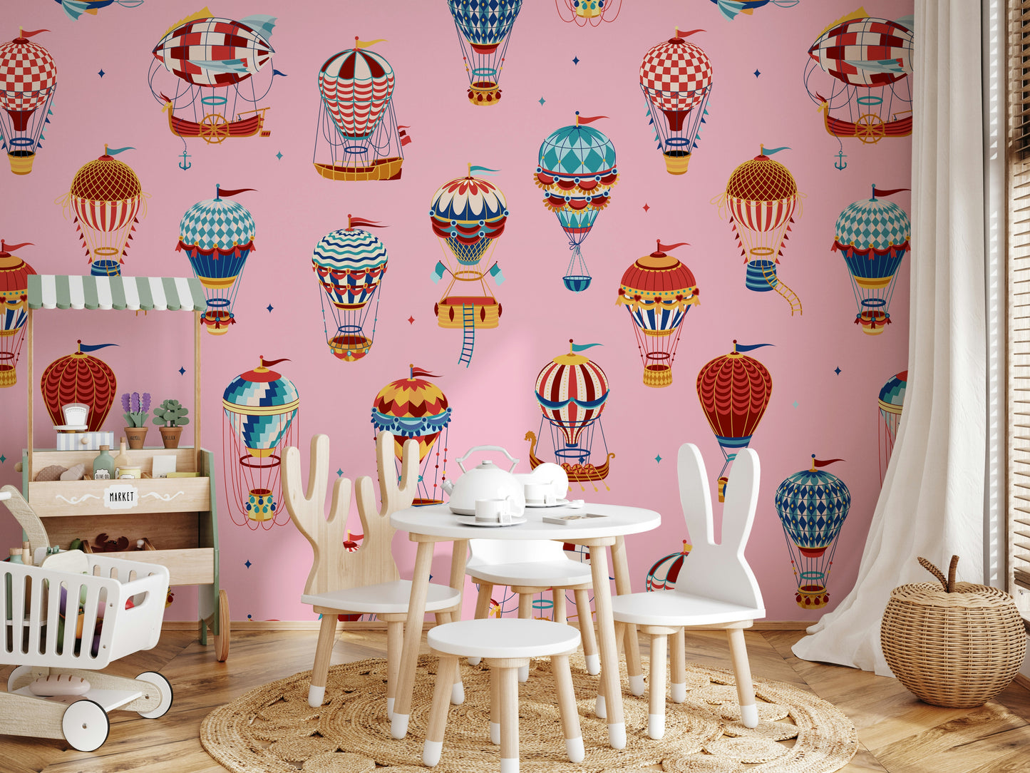 Vintage Balloon Voyage Wall Mural -2735488