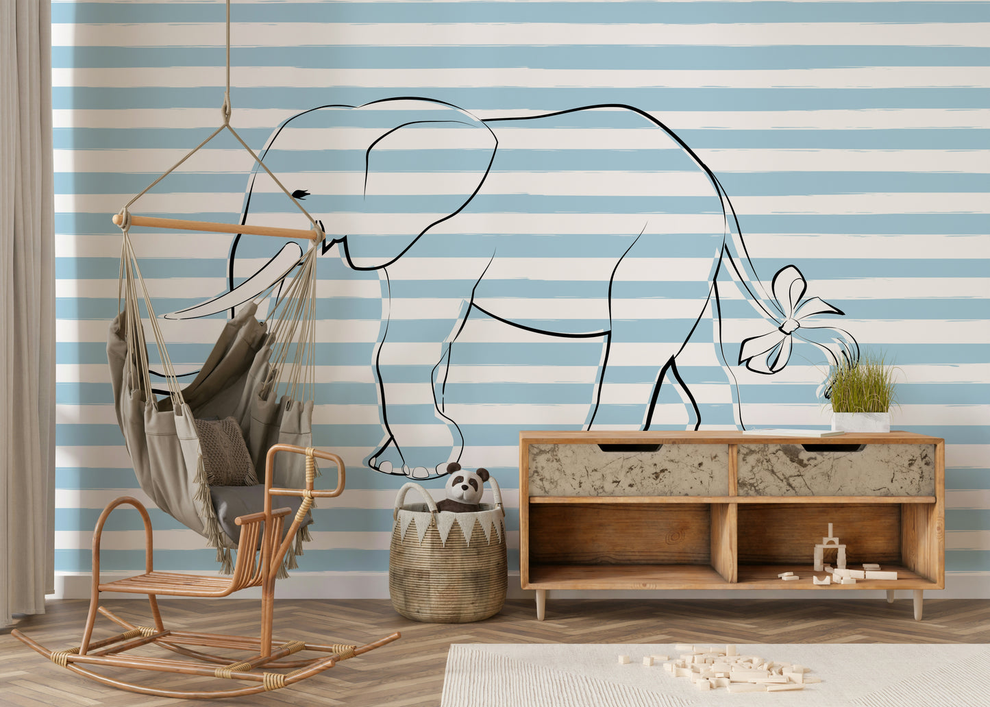 Elephant with a Bow Wall Mural -2643123