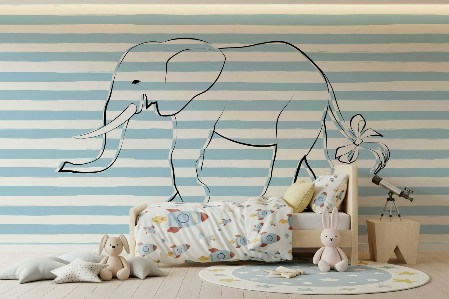 Elephant with a Bow Wall Mural -2643123