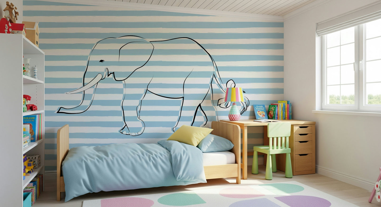 Elephant with a Bow Wall Mural -2643123