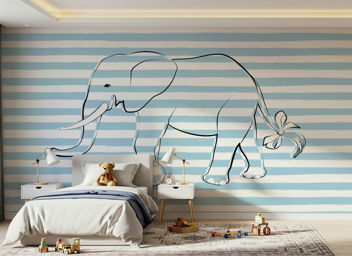 Elephant with a Bow Wall Mural -2643123