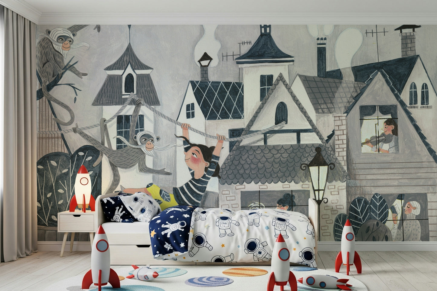 Town Swing Adventure Wall Mural -2663434