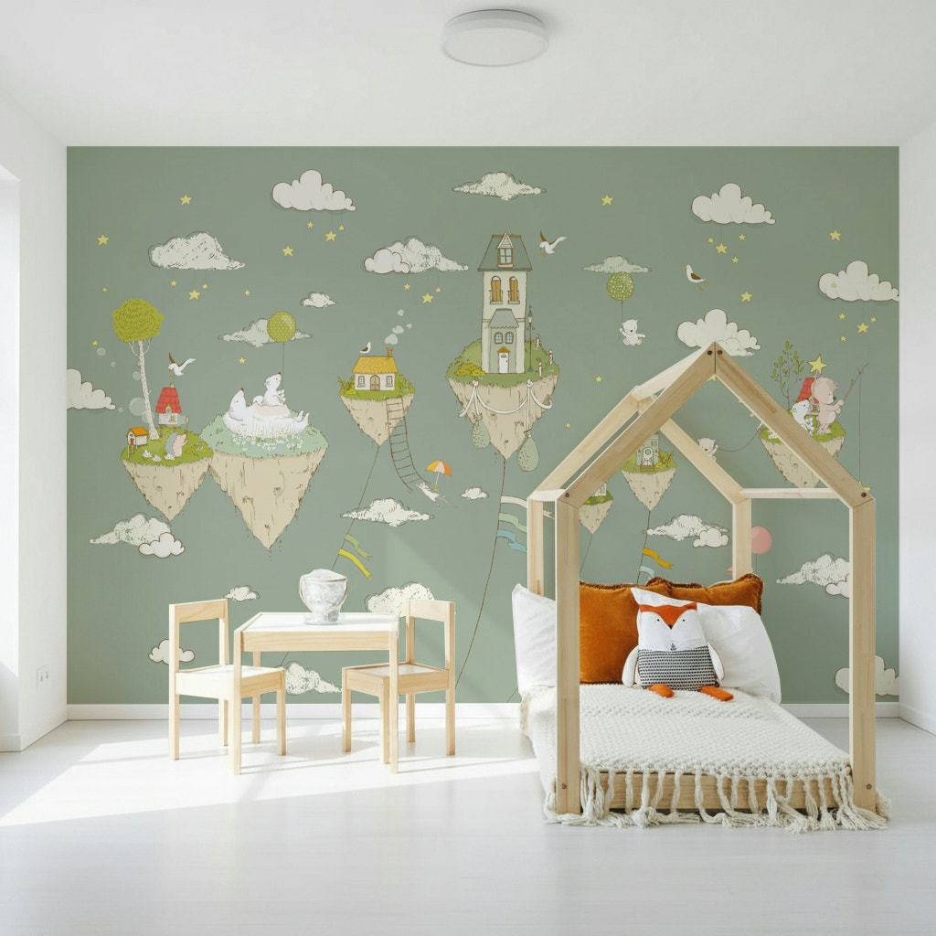 Dreamy Sky Islands Wall Mural -2759477