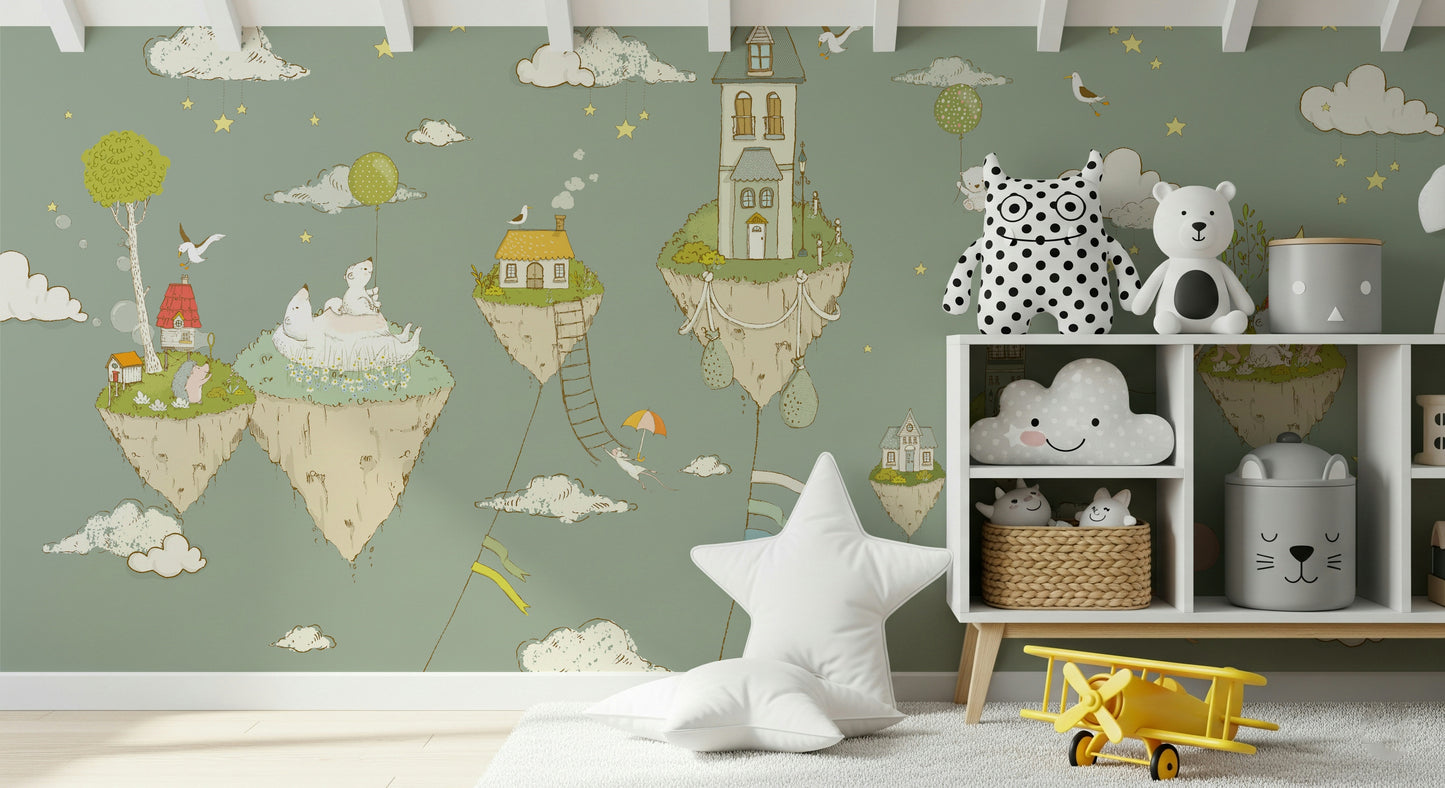Dreamy Sky Islands Wall Mural -2759477