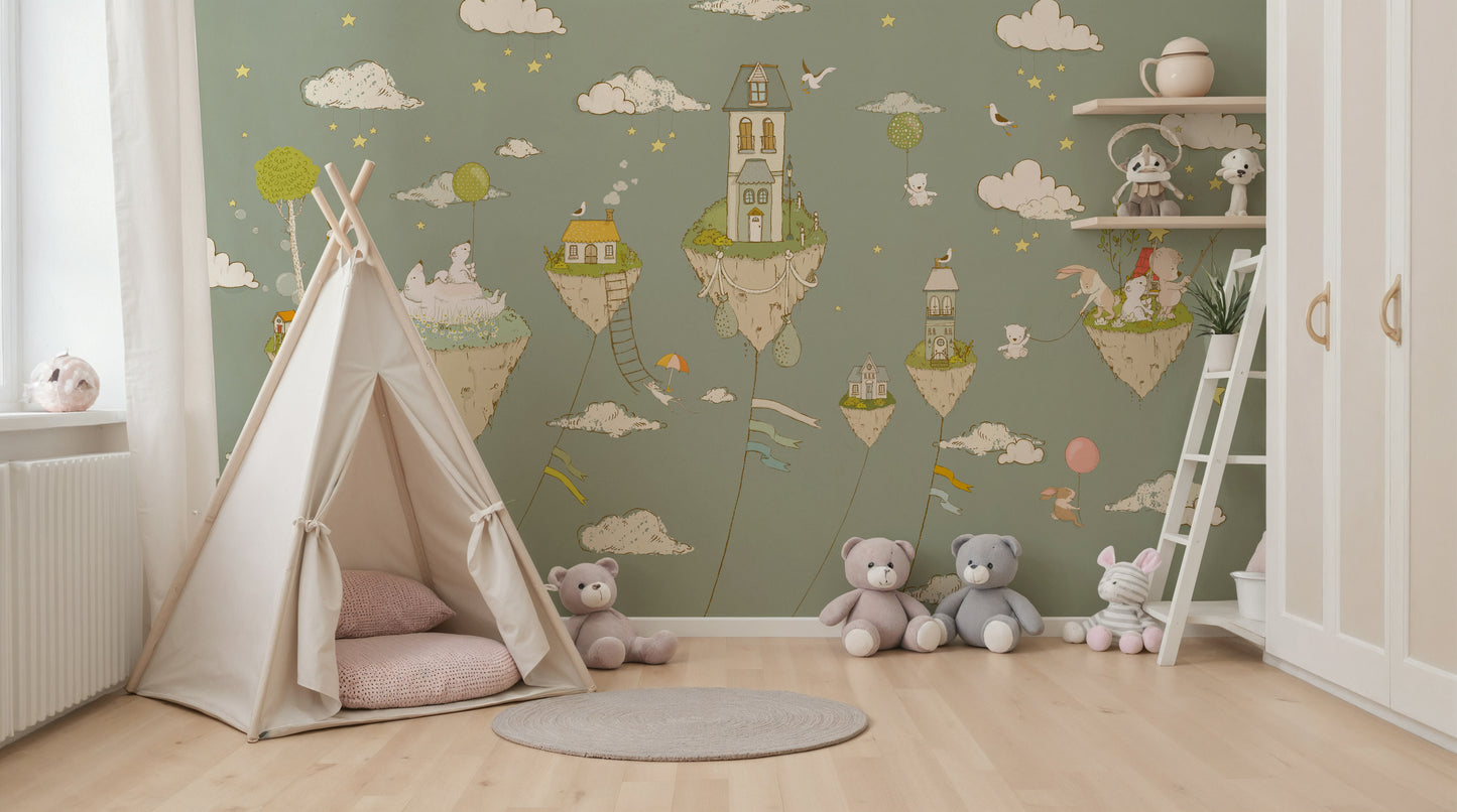 Dreamy Sky Islands Wall Mural -2759477