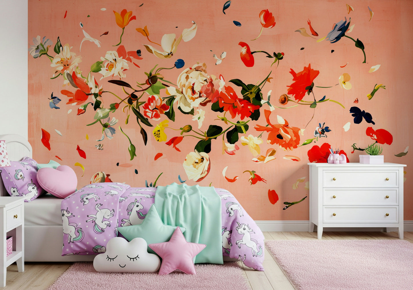 Floral Flush Wall Mural -2740785