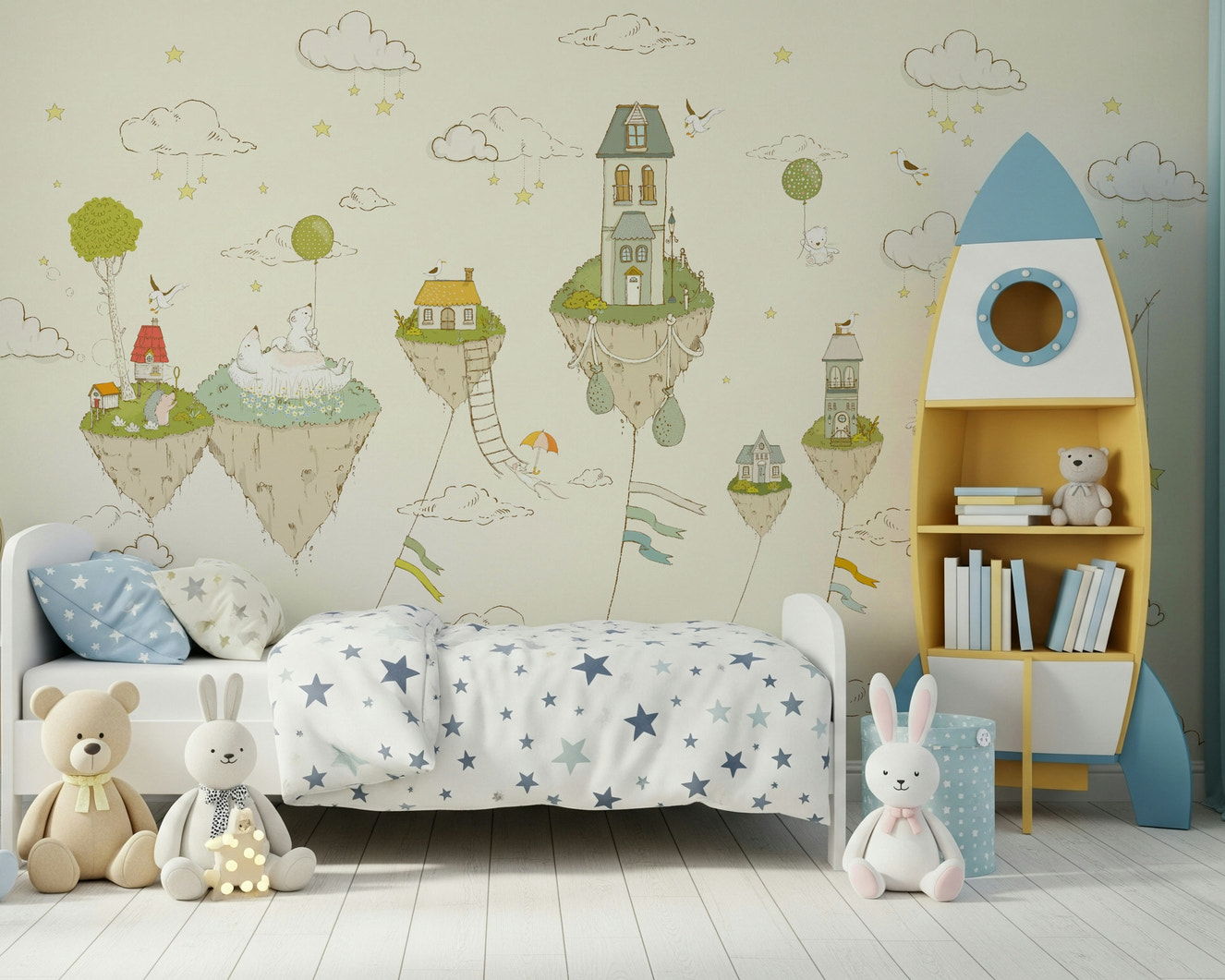 Floating Dreamland Homes Wall Mural -2759478