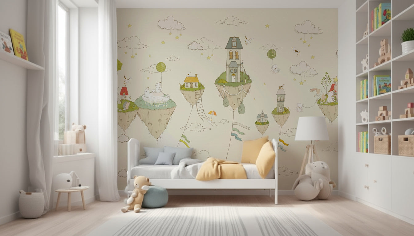 Floating Dreamland Homes Wall Mural -2759478
