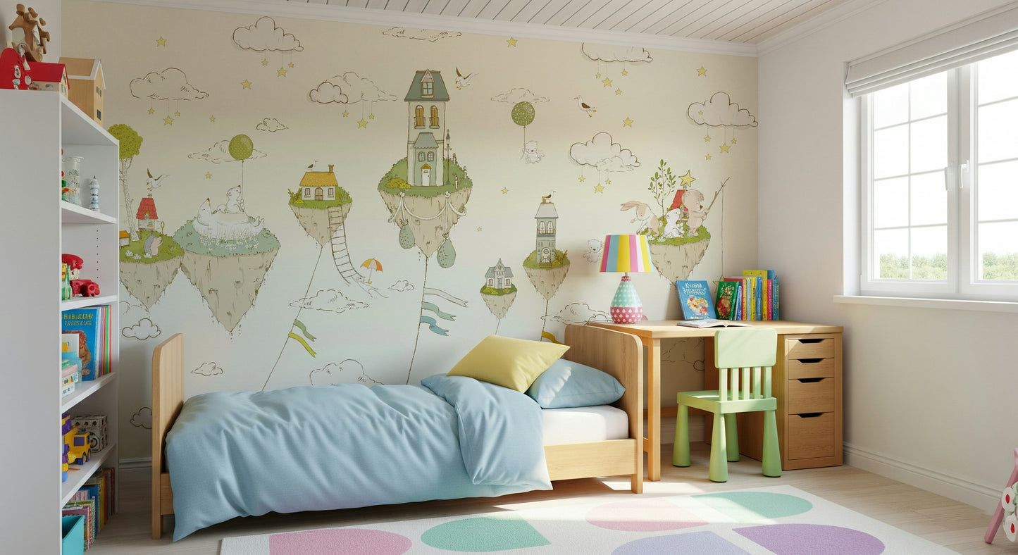 Floating Dreamland Homes Wall Mural -2759478