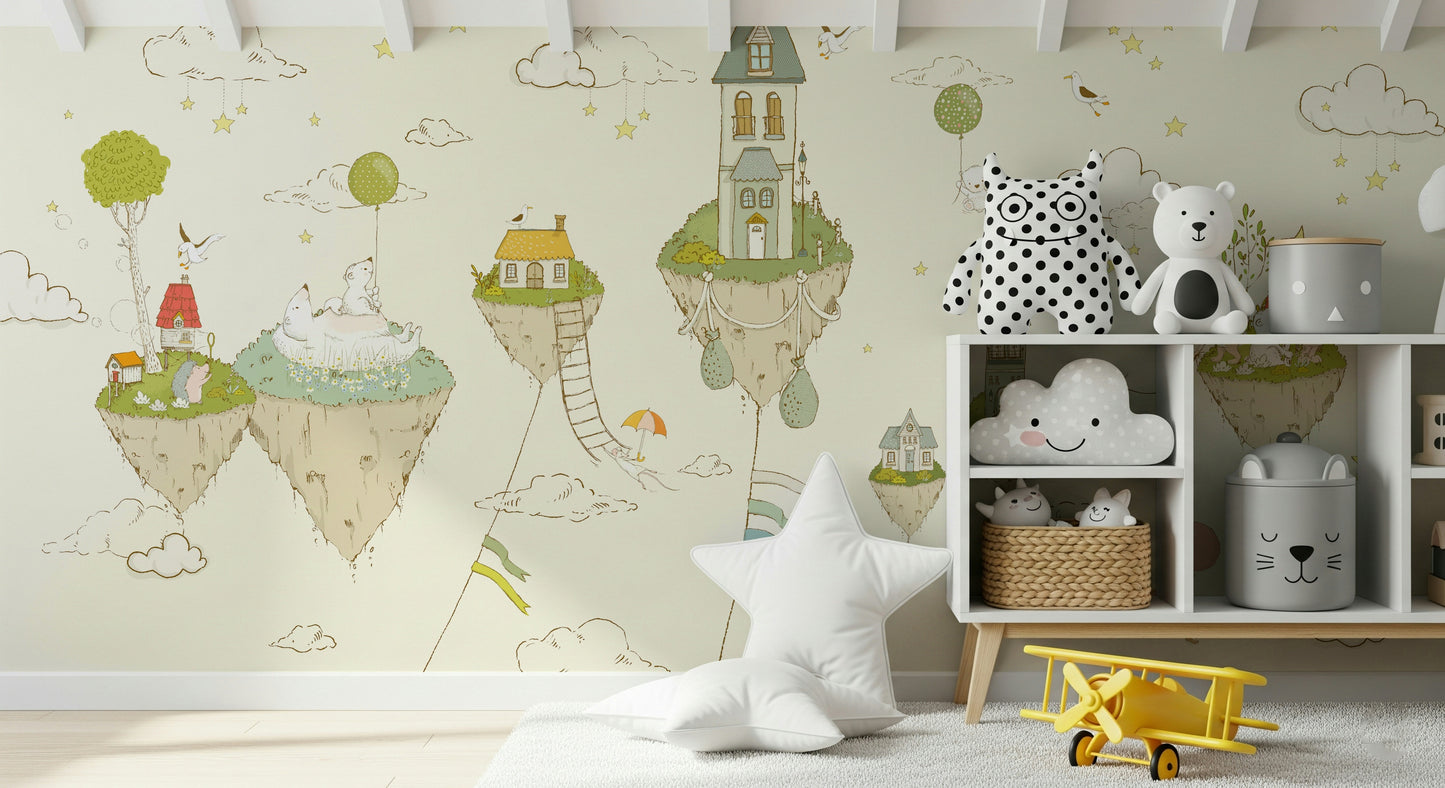 Floating Dreamland Homes Wall Mural -2759478