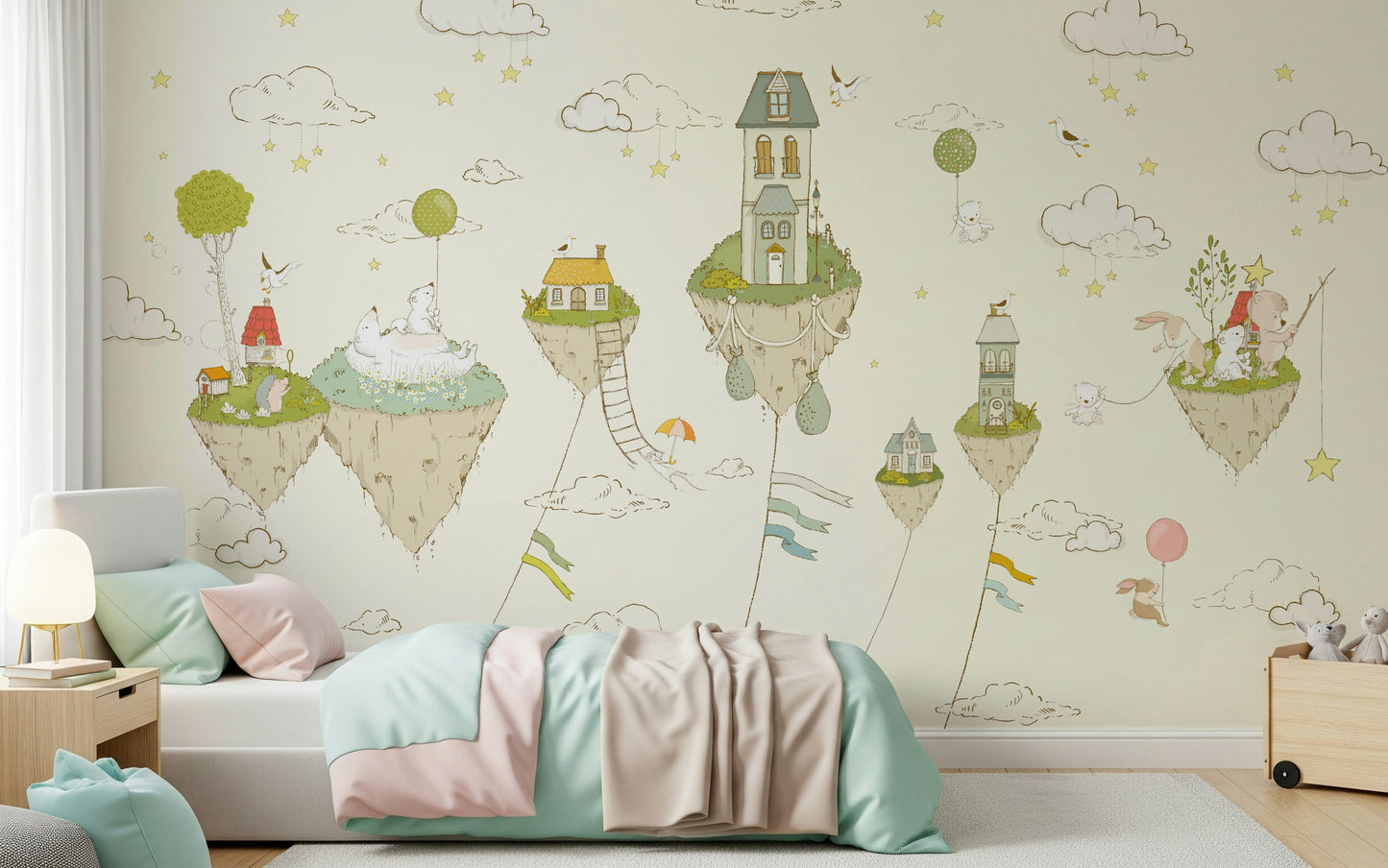 Floating Dreamland Homes Wall Mural -2759478