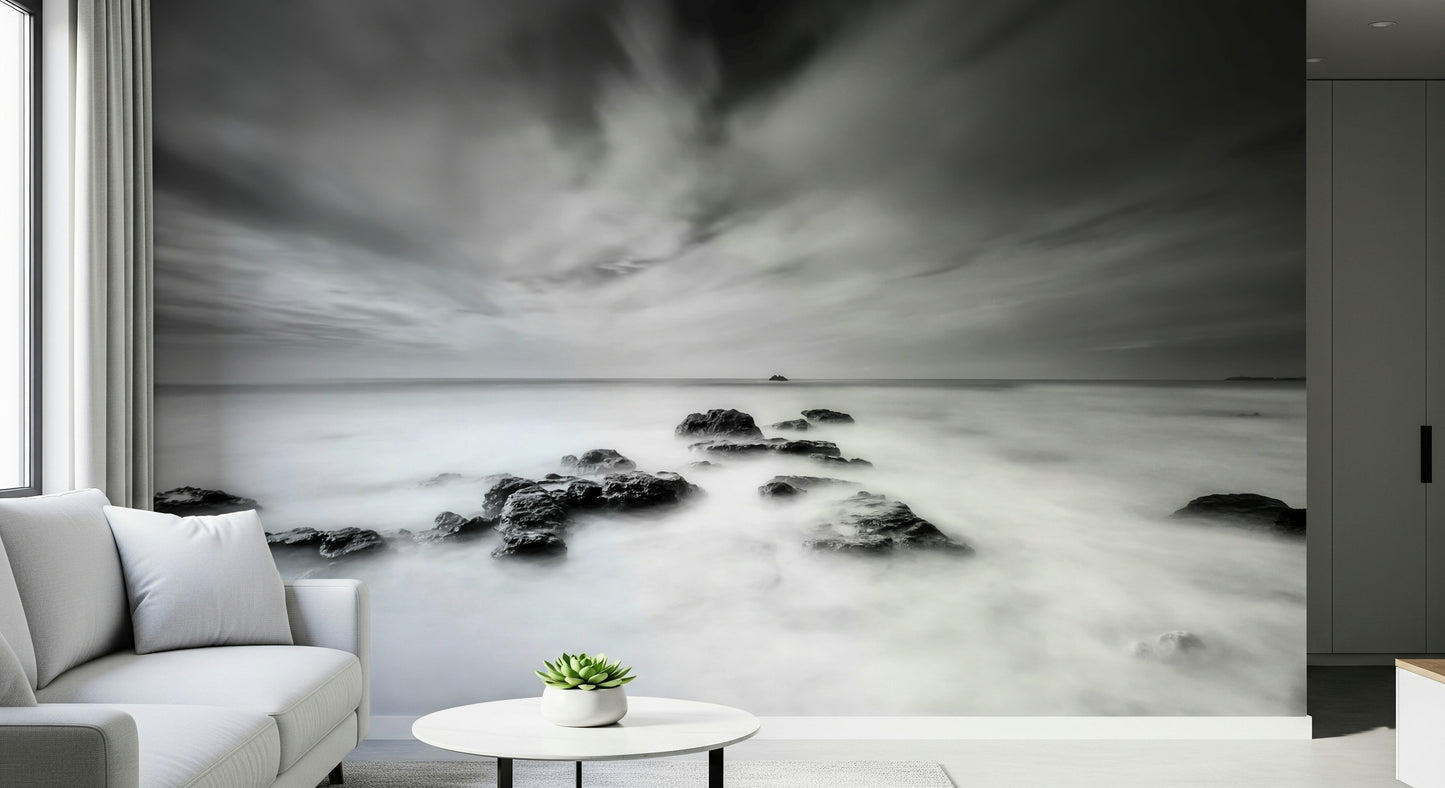 Monochrome Seascape Dream Wall Mural -2528950