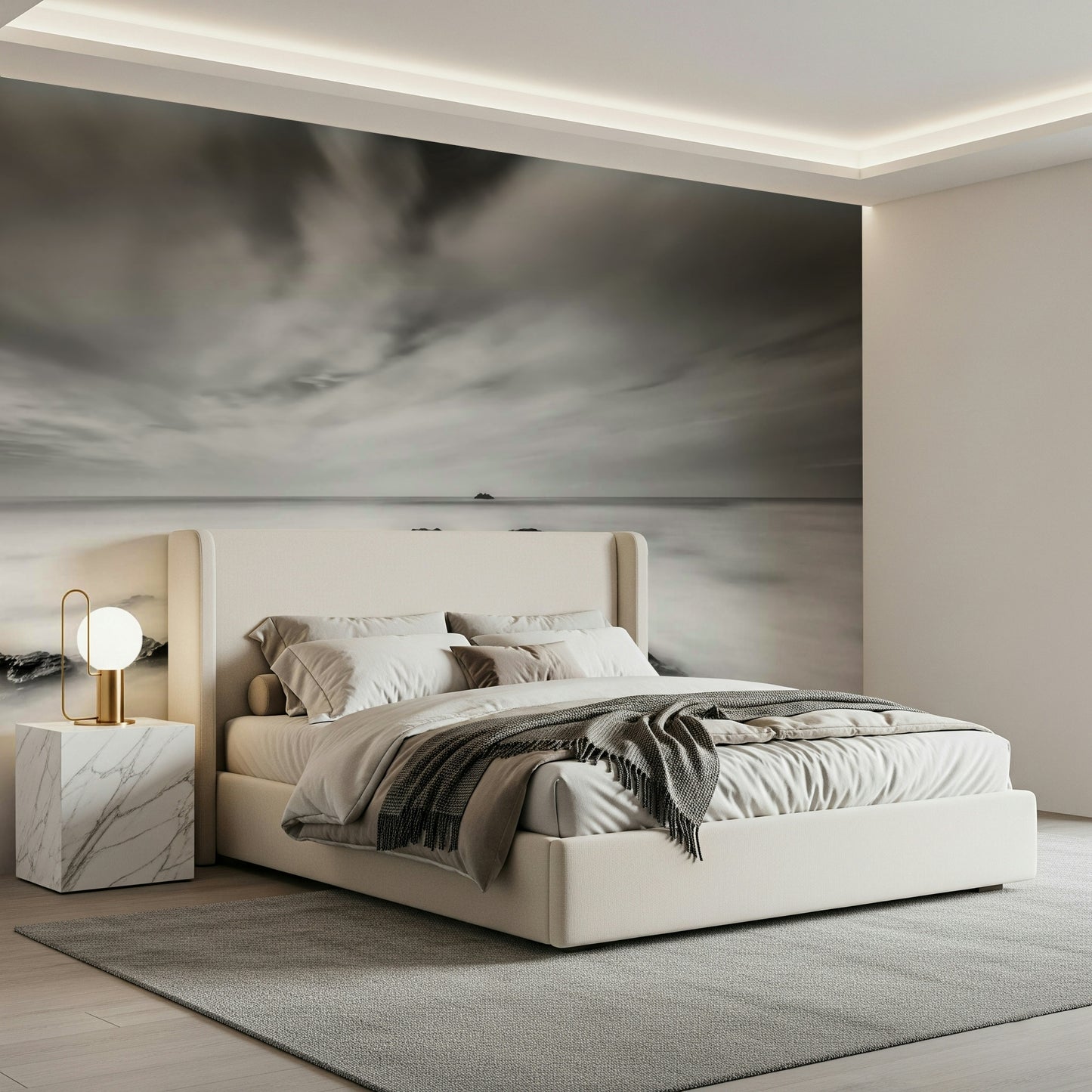 Monochrome Seascape Dream Wall Mural -2528950
