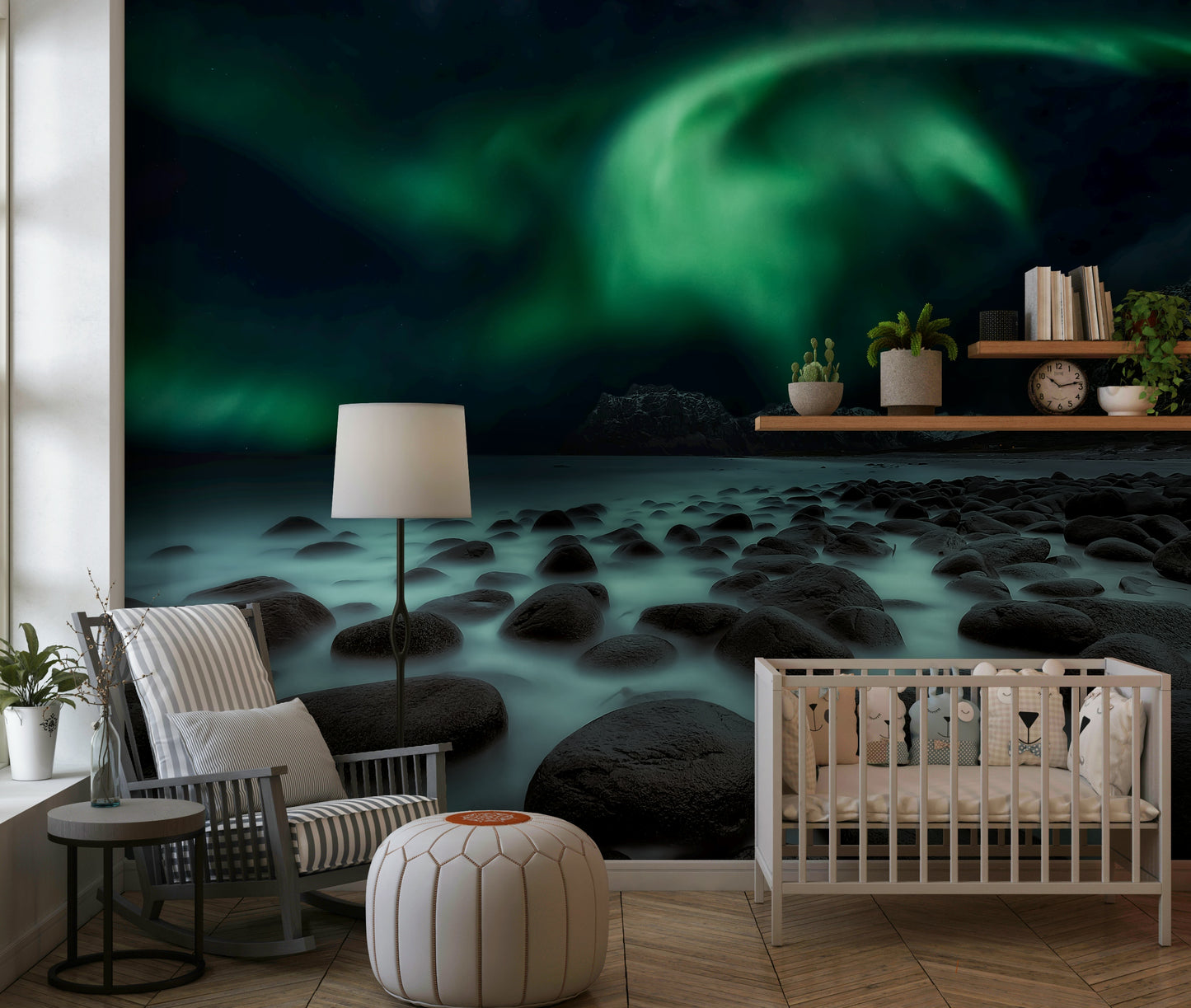 Mystic Shore Lights Wall Mural -804194