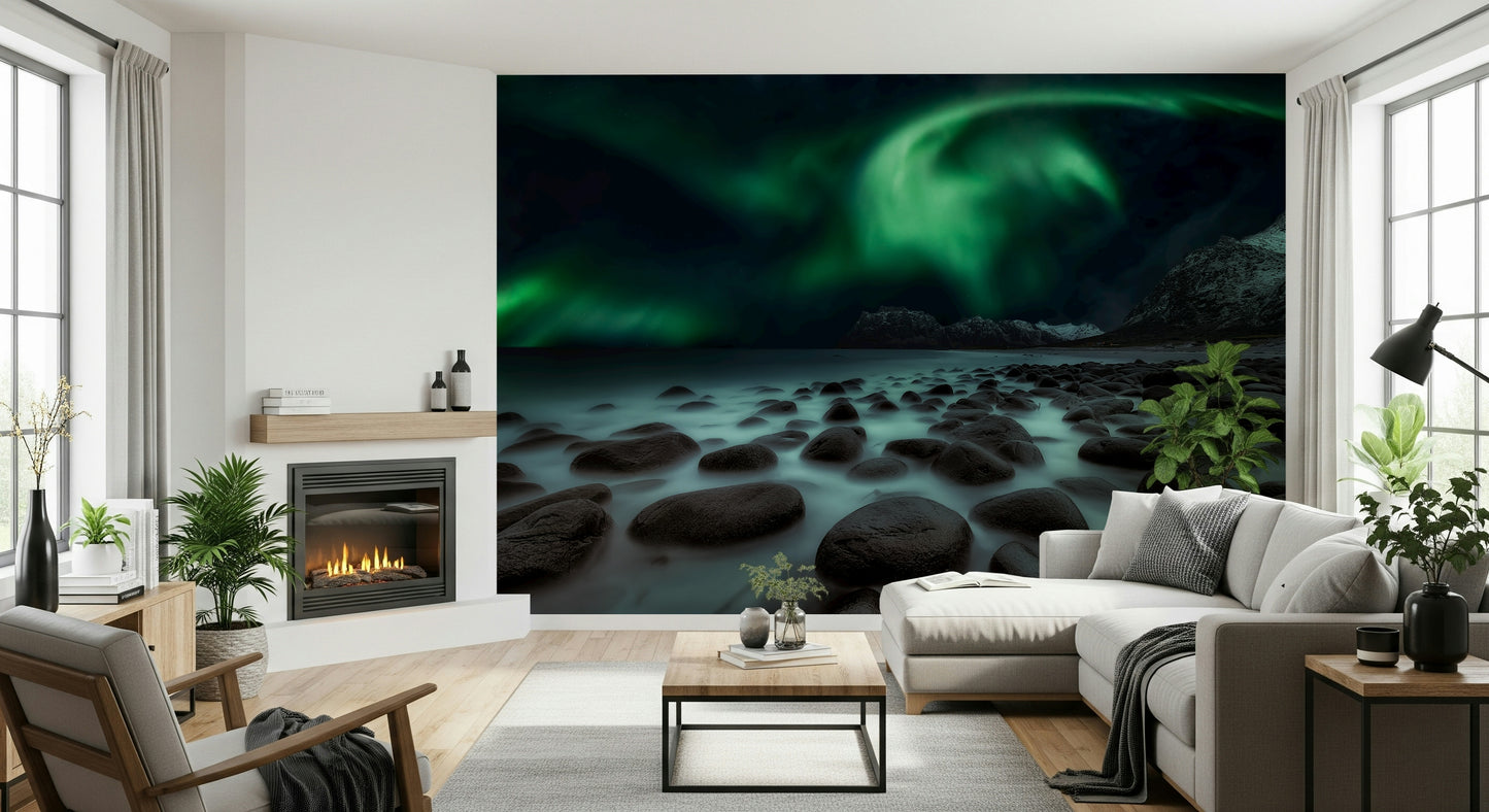 Mystic Shore Lights Wall Mural -804194