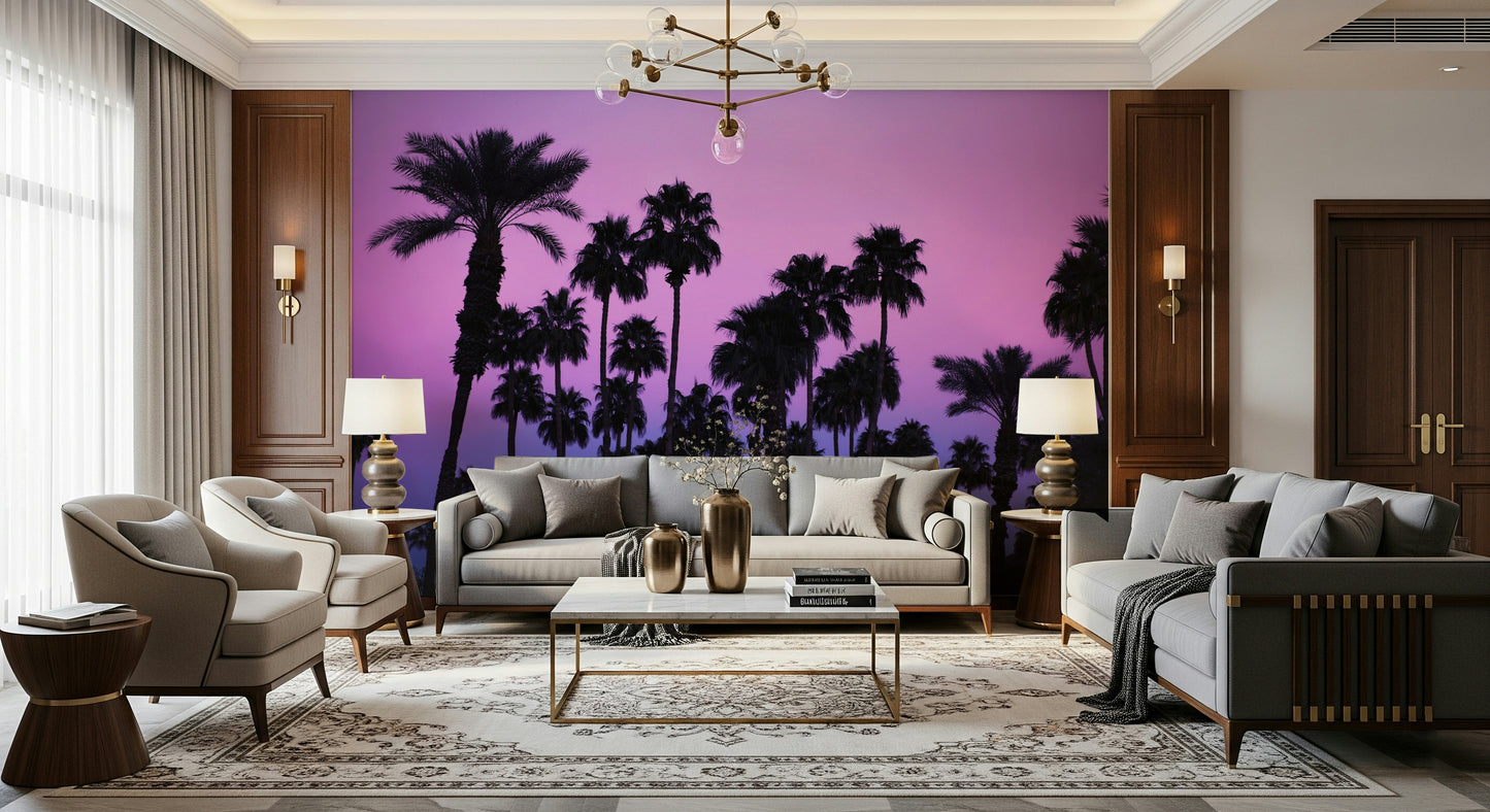 Tropical Dusk Palms Wall Mural -2226294