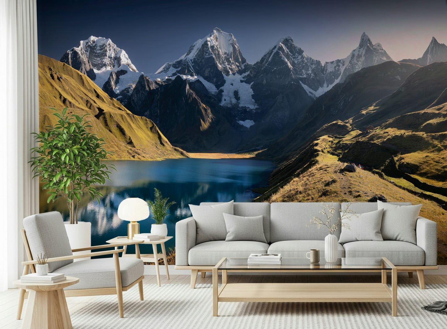 Andean Peaks & Serene Lake Wall Mural -2316692