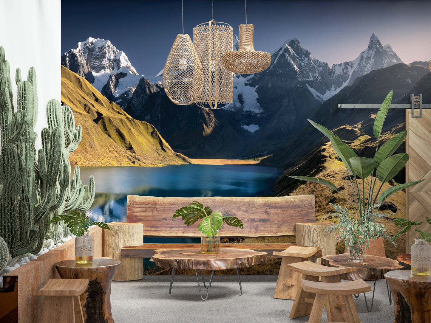 Andean Peaks & Serene Lake Wall Mural -2316692