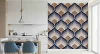 Textured wallpaper with subtle dimensional effects and contemporary design patterns.