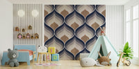 Abstract wallpaper showcasing repeating geometric shapes and tactile effects.