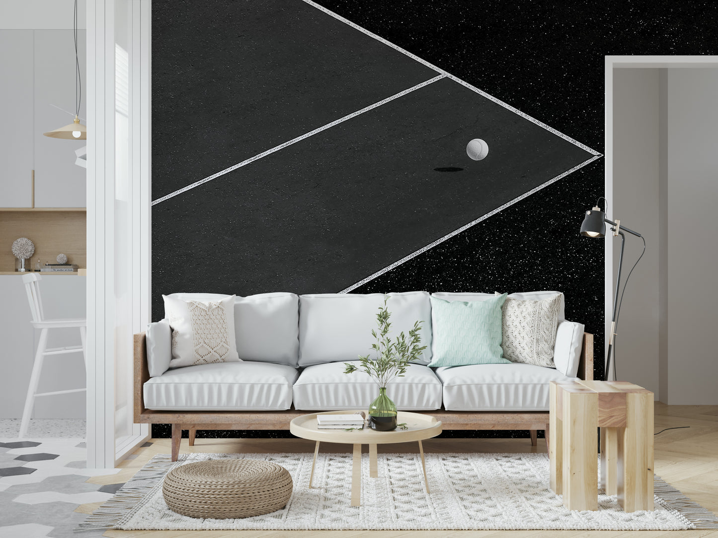 Game On: Minimalist Court Wall Mural -2262507